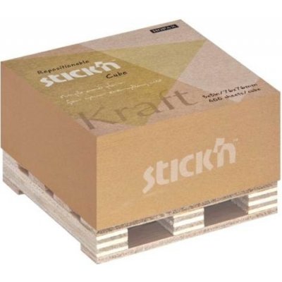 Bloček samolepicí KRAFT 76x76 mm, na paletce, 400 l., hnědý – Hledejceny.cz