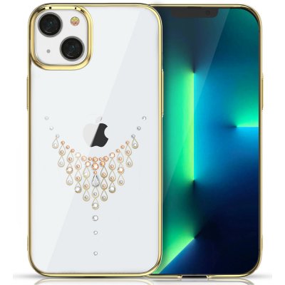 Pouzdro Kingxbar Sky Series s krystaly Swarovski iPhone 13 zlaté Dew – Zboží Mobilmania
