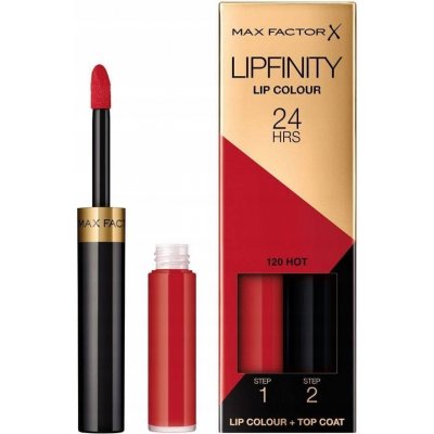 Max Factor Lipfinity Lip Colour Dlouhotrvající rtěnka 120 Hot 4,2 g – Zboží Mobilmania