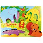 Bigjigs Puzzle Úchyt Safari 4 ks – Zbozi.Blesk.cz