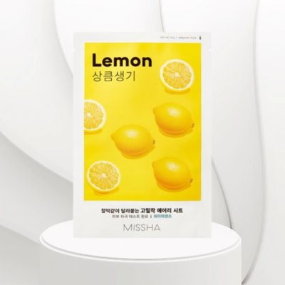 Missha Airy Fit Sheet Mask Lemon plátýnková maska s výtažkem z citronu 19 g – Zbozi.Blesk.cz