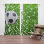 Sablio Závěs Fotbalový míč v bráně: 2ks 140x250cm – Hledejceny.cz