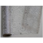 susenerostliny.cz vánoční organza HJ112 bílá 36cm x 10y – Hledejceny.cz