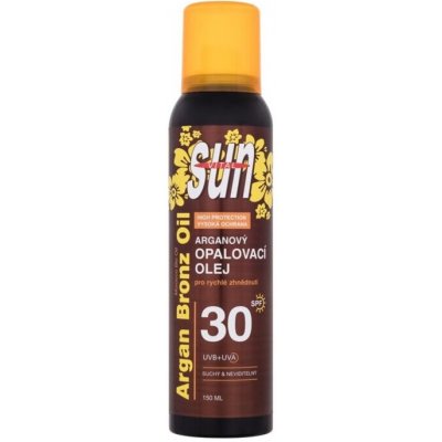Vivaco SUN Arganový suchý opalovací olej sprej SPF30 150 ml – Zboží Mobilmania