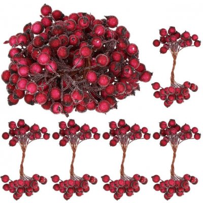 SPRINGOS Vánoční jeřabiny zmrzlé tmavě červené sada 40ks CA0744-XG – Zboží Dáma