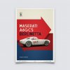 Plakát Automobilist Posters | Maserati A6GCS Berlinetta - 1954 - White | Limited Edition