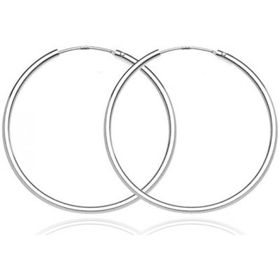 Šperky eshop stříbrné náušnice tenké hladké kruhy A9.3 – Zboží Mobilmania