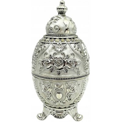 Vejce Faberge replika Bohatě zdobené Stříbrné kraslice – Zboží Dáma