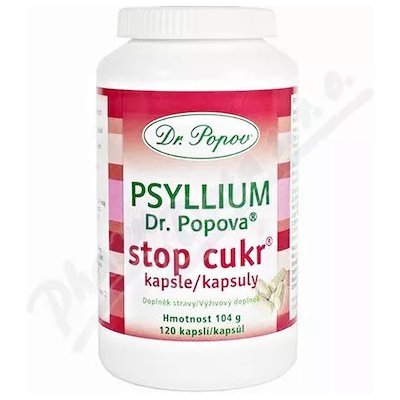 Dr.Popov Psyllium Stopcukr 120 kapslí