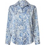 esmara dámská saténová blůza bílá/modrá – Zboží Mobilmania