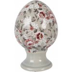 Clayre & Eef Zelené keramické vajíčko s květy Floria S Ø 9*14 cm – Hledejceny.cz