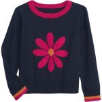GAP 725398-00 dětský svetr s květinou tmavě modrá – Hledejceny.cz