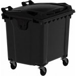 Plastik Gogić Plastový kontejner 1 100 l plochý černý – Zboží Mobilmania