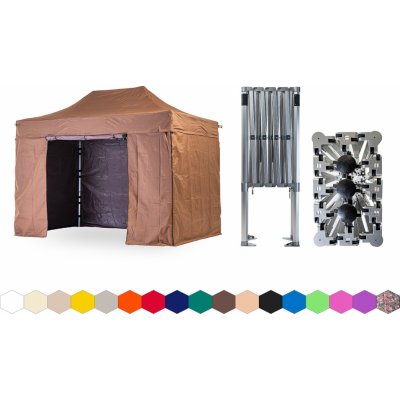 TENTino BIG HEXAGON 2x4 m 10A HNĚDÁ – Hledejceny.cz