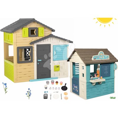 Smoby Set domeček Přátele s bufetem Friends House Evo Playhouse se zmrzlinárnou – Zbozi.Blesk.cz