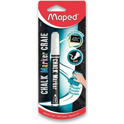 Maped křídový vícepovrchový popisovač bílý 743517 – Zboží Mobilmania