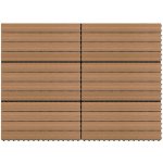 Greatstore Terasové dlaždice WPC 60 x 30 cm 1,08 m² hnědé 6 ks – HobbyKompas.cz