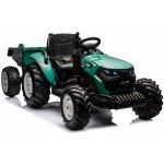 mamido Elektrický traktor s přívěsem pro děti HC-306 24V tmavě zelená – Zboží Mobilmania