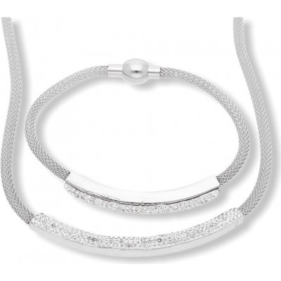 Ewena Dámský náhrdelník s náramkem z chirurgické oceli GK143