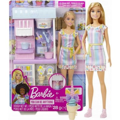 Barbie Prodavačka zmrzliny blondýnka herní set – Zbozi.Blesk.cz