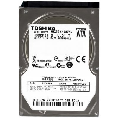 Toshiba 250GB SATA II 2,5", HDD2F24