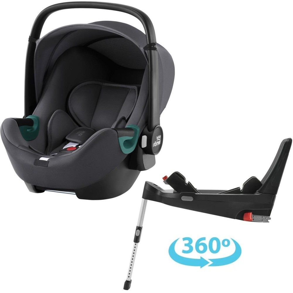 BRITAX RÖMER Dualfix 3 i-Size Bundle Flex iSense 2023 Midnight Grey