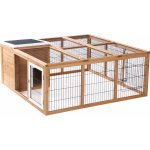 PawHut Dřevěný výběh pro králíky Dinino 123 x 120 x 52 cm – Zboží Mobilmania