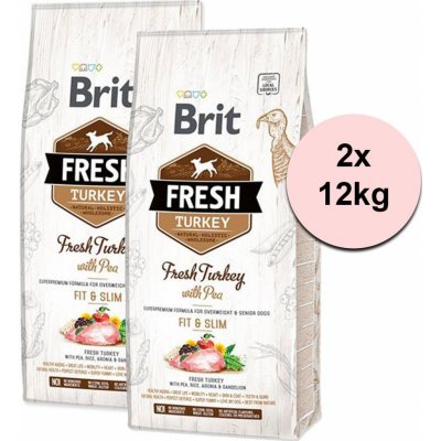 Brit Fresh Turkey with Pea Light Fit & Slim 2 x 12 kg – Hledejceny.cz