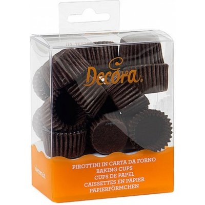 Decora MINI košíčky 2,7x1,7cm hnědé 200ks – Zboží Dáma