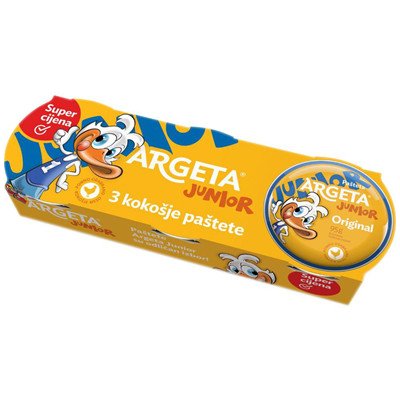 Argeta Lahůdková slepičí paštika Junior 3 x 95 g – Zboží Dáma