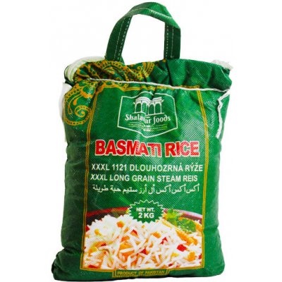 SHALAMAR Rýže basmati extra dlouhá 2kg – Zboží Mobilmania