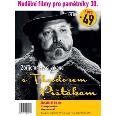 Nedělní filmy pro pamětníky 30: Theodor Pištěk (Z českých mlýnů, Klapzubova XI.): 2DVD