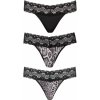 Dámské erotické kalhotky a tanga Underneath - Jane Thong Set of 3