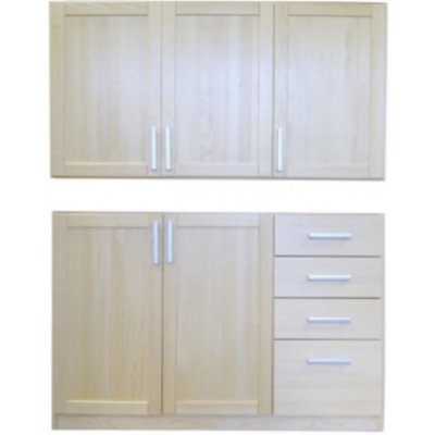 Nábytek z lesa Malá kuchyňská linka MD82x120 šíře 120 cm masiv borovice – Sleviste.cz