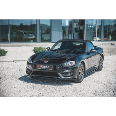 Maxton Design spoiler pod přední nárazník pro Fiat 124 Spider Abarth, černý lesklý plast ABS