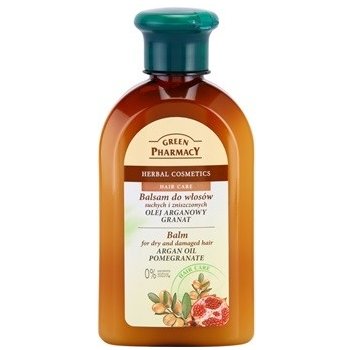 Green Pharmacy Hair Care Argan Oil & Pomegranate balzám pro suché a poškozené vlasy 0% Parabens Artificial Colouring SLS SLES 300 ml