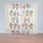Záclony Abeceda: 2 ks - 150x250 cm - Sablio – Hledejceny.cz
