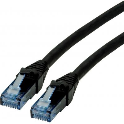 Roline 21.15.2757 RJ45, CAT 6A U/UTP, 10m, černý – Zboží Mobilmania