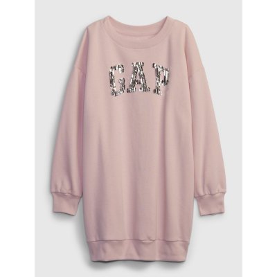 GAP 815182-00 dětské mikinové šaty s logem růžová – Zbozi.Blesk.cz