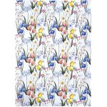 SCANquilt utěrka FLORA irisy tulipány bílopestrá 50 x 70 cm – Hledejceny.cz