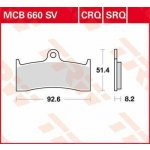 TRW MCB660SV sintrované přední brzdové destičky na motorku – Hledejceny.cz