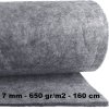 Metráž Technický filc 7 mm barva šedá, šířka 160 cm