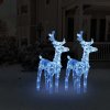 Vánoční osvětlení vidaXL Vánoční sobi 2 ks 80 ch LED diod akryl Modrá