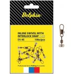 Delphin Karabinka s obratlíkem Inline Head Swivel with Interlock 10ks – Sleviste.cz