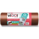 viGO! barevné pytle 60 l 10ks 30 µm hnědé – Zboží Dáma