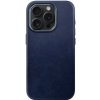 Pouzdro a kryt na mobilní telefon FIXED MagLeather kožený s MagSafe iPhone 15 Pro - tmavě modrý FIXLM-1202-BL