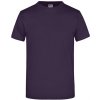 Pánské Tričko James+Nicholson základní triko ve vysoké gramáži bez bočních švů fialová lilková JN002