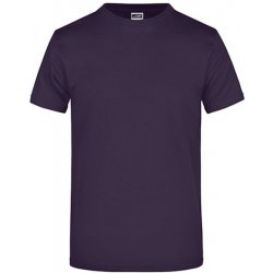 James+Nicholson základní triko ve vysoké gramáži bez bočních švů fialová lilková JN002