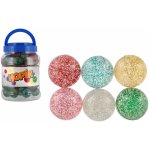 Teddies Míček hopík se třpytkami 3,2cm 6 barev 70ks v dóze – Zboží Mobilmania