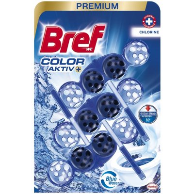 Bref Color Aktiv Chlorine tuhý WC blok 3 x 50 g – Zboží Mobilmania